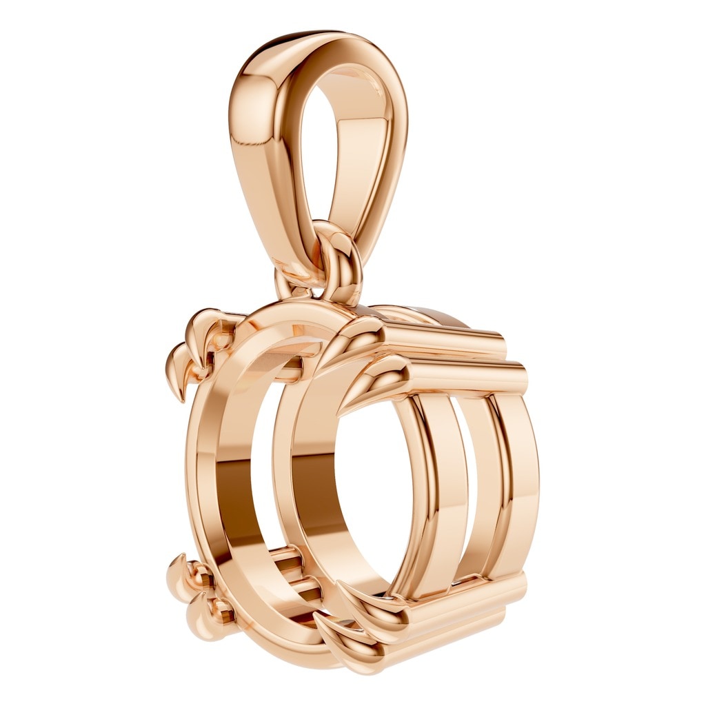 PE-1164 Rose Gold Pendant UNSET - ANGLE