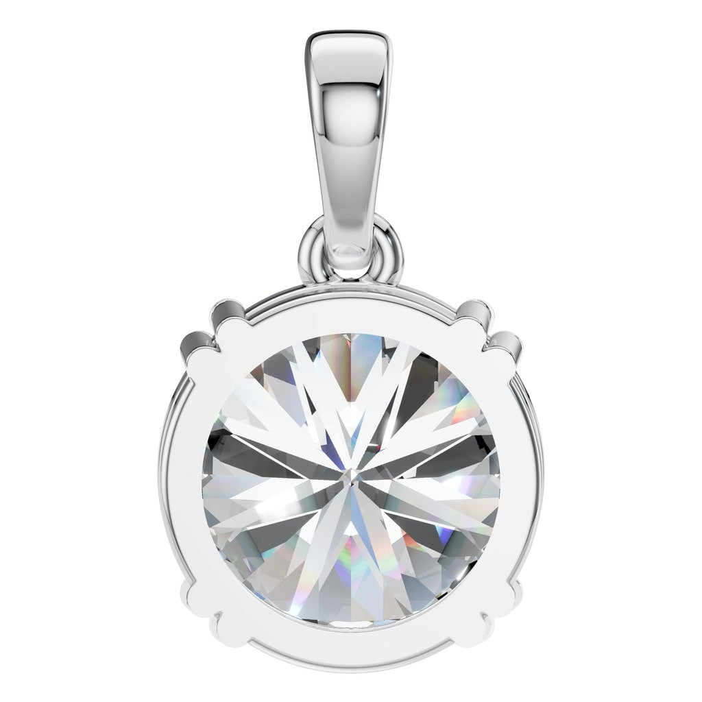 PE-1164 White Gold Pendant SET - BACK