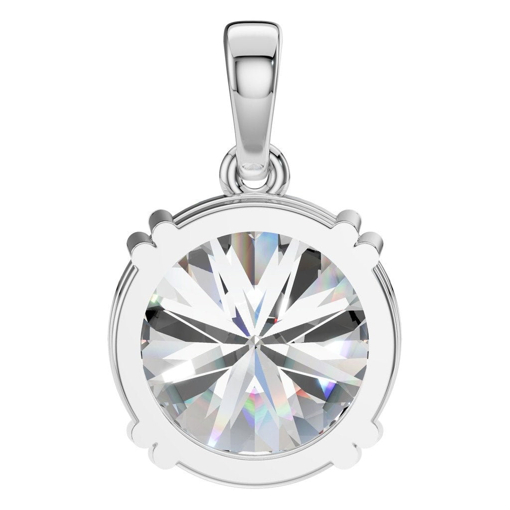 PE-1164 White Gold Pendant SET - BACK