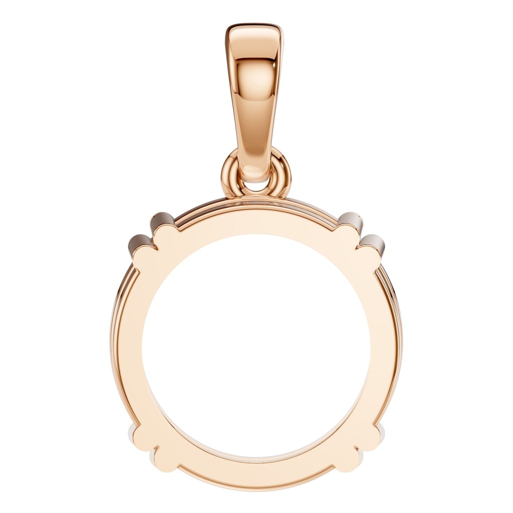 PE-1164 Rose Gold Pendant UNSET - BACK