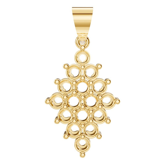 PE-2625 Yellow Gold Pendant UNSET - Main View