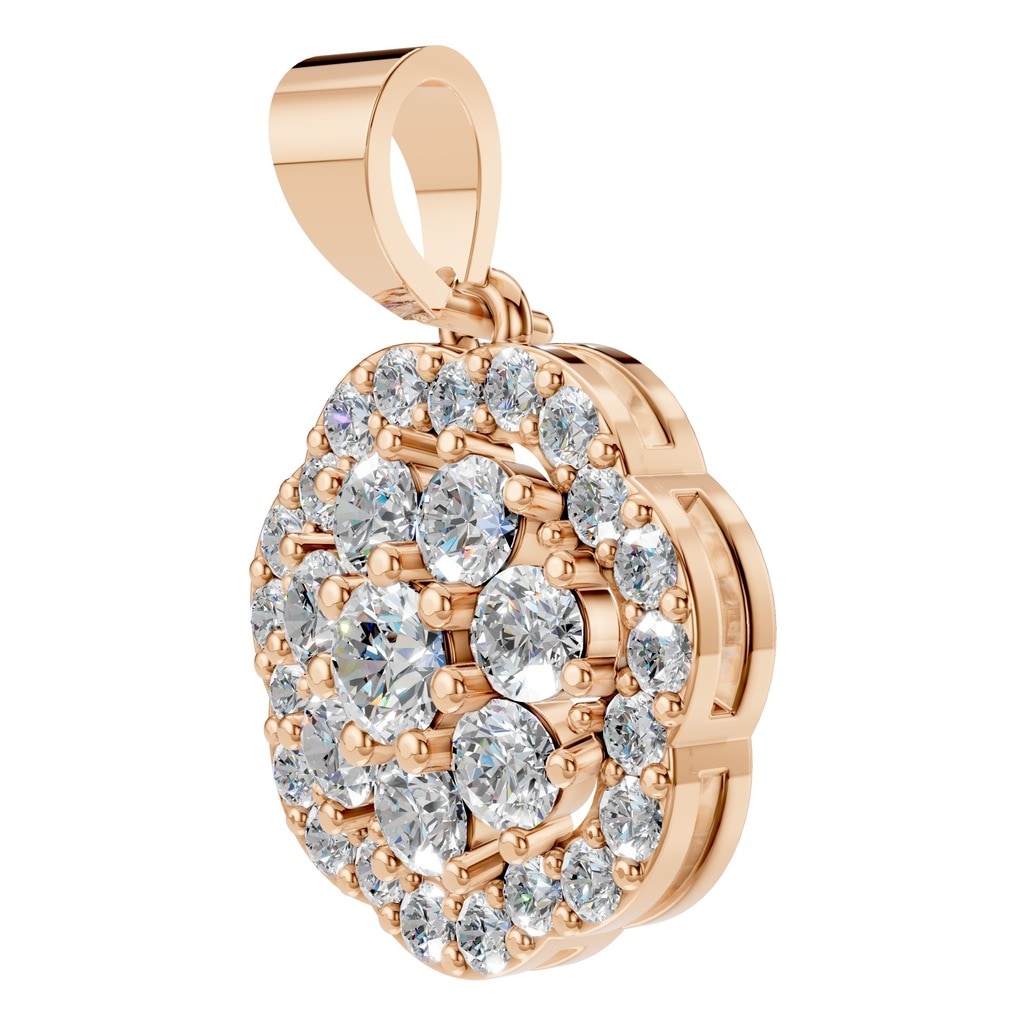 PE-3784 Rose Gold Pendant SET - ANGLE