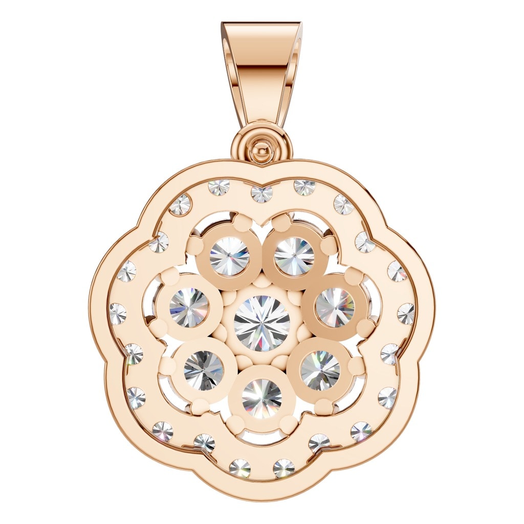 PE-3784 Rose Gold Pendant SET - BACK