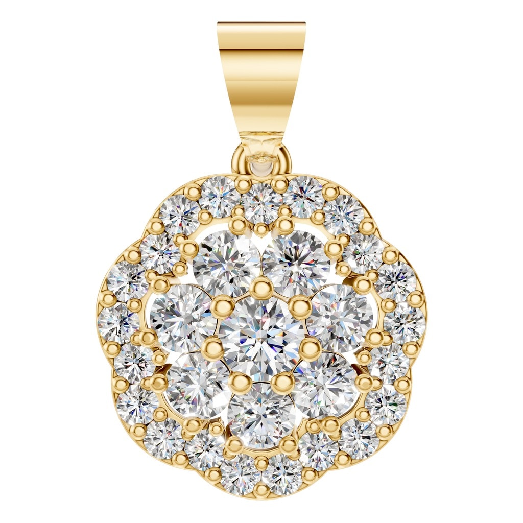 PE-3784 Yellow Gold Pendant SET - Main View