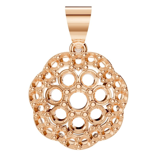 PE-3784 Rose Gold Pendant UNSET - Main View