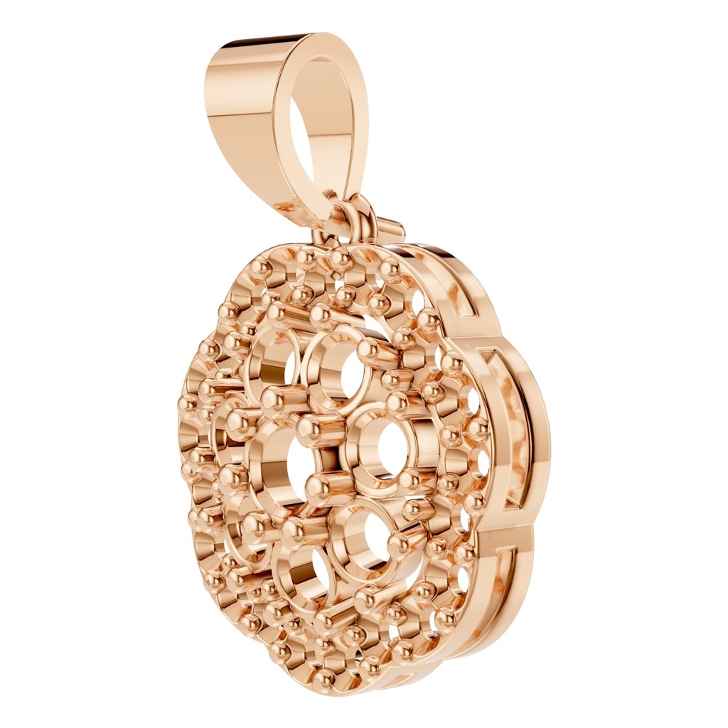 PE-3784 Rose Gold Pendant UNSET - ANGLE