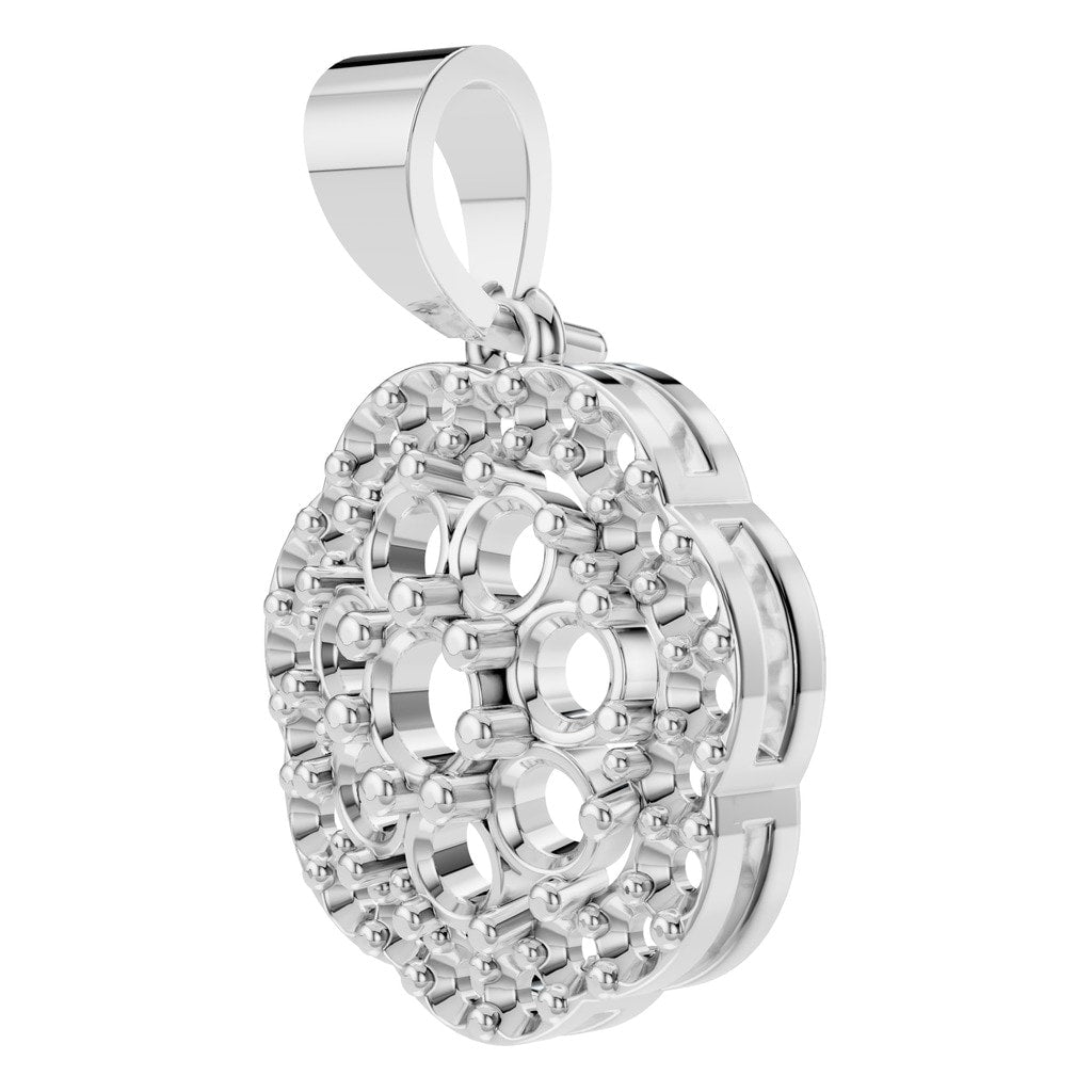 PE-3784 White Gold Pendant UNSET - ANGLE