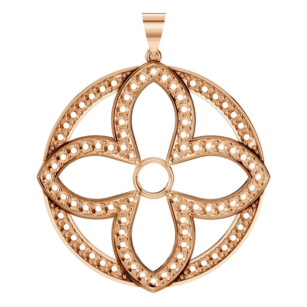 PE-4098 Rose Gold Pendant UNSET - Main View