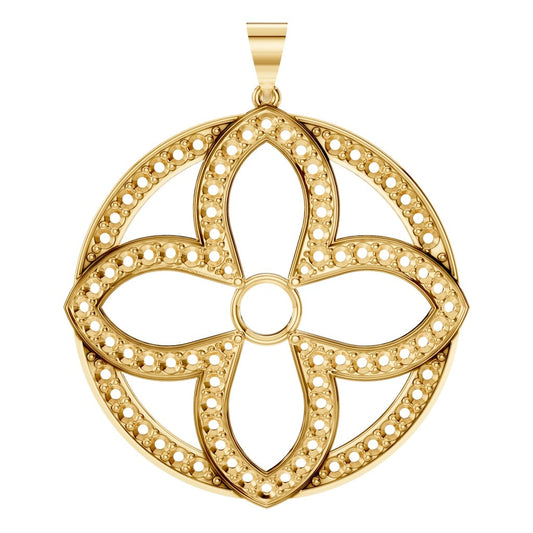 PE-4098 Yellow Gold Pendant UNSET - Main View