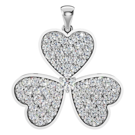 PE-7463 White Gold Pendant SET - Main View