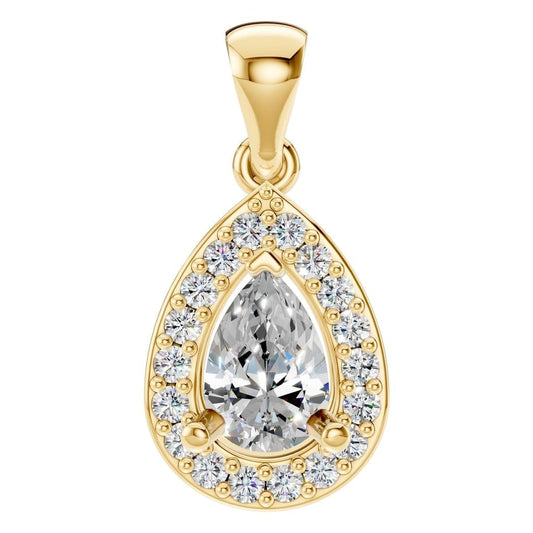 PE-8165 Yellow Gold Pendant SET - Main View