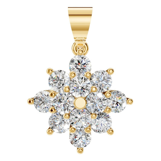 PE-8445 Yellow Gold Pendant SET - Main View