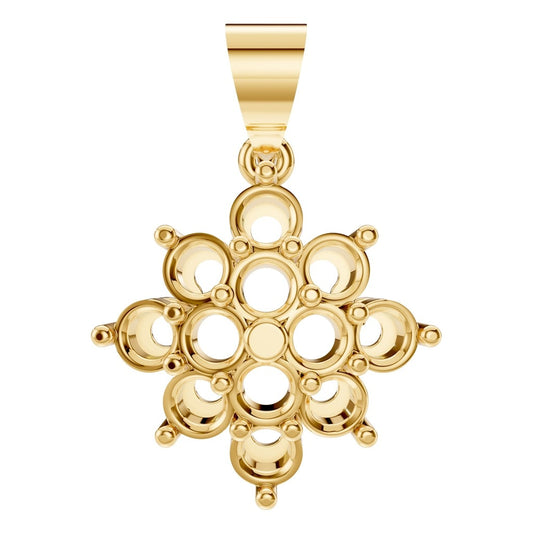 PE-8445 Yellow Gold Pendant UNSET - Main View