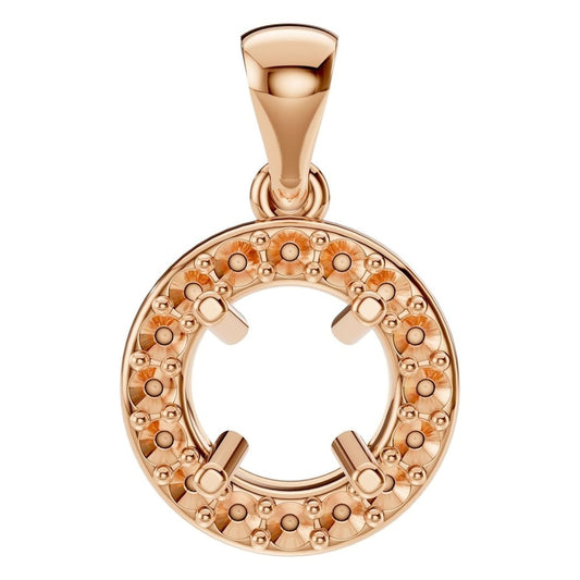 PE-8623 Rose Gold Pendant UNSET - Main View