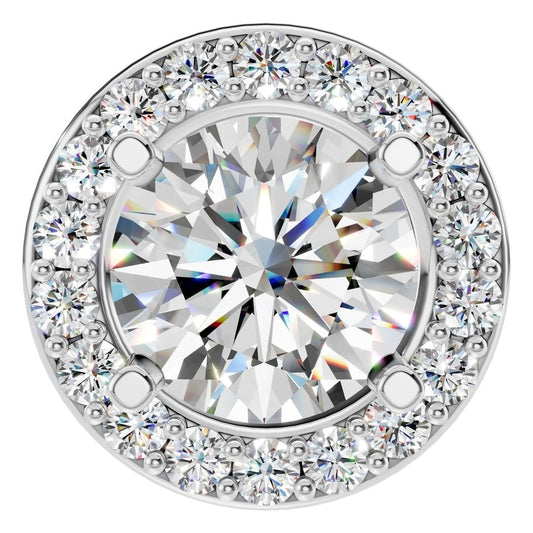 PE-8623 White Gold Pendant SET - Main View