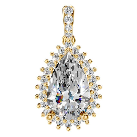 PE-8683 Yellow Gold Pendant SET - Main View