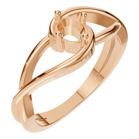 RI-0023 Rose Gold Ring UNSET - Main View
