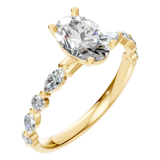 RI-0039 Yellow Gold Ring SET - Main View