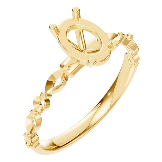 RI-0039 Yellow Gold Ring UNSET - Main View