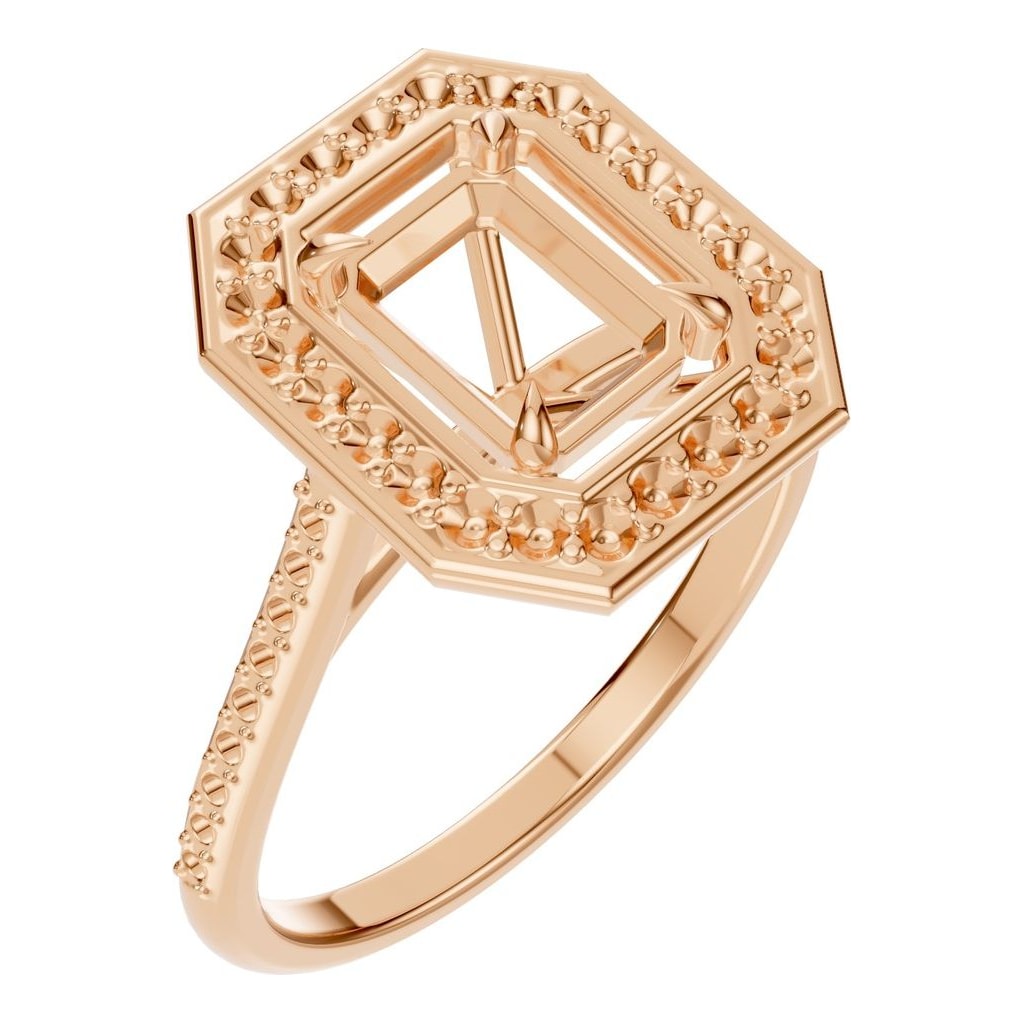 RI-0073 Rose Gold Ring UNSET - Main View