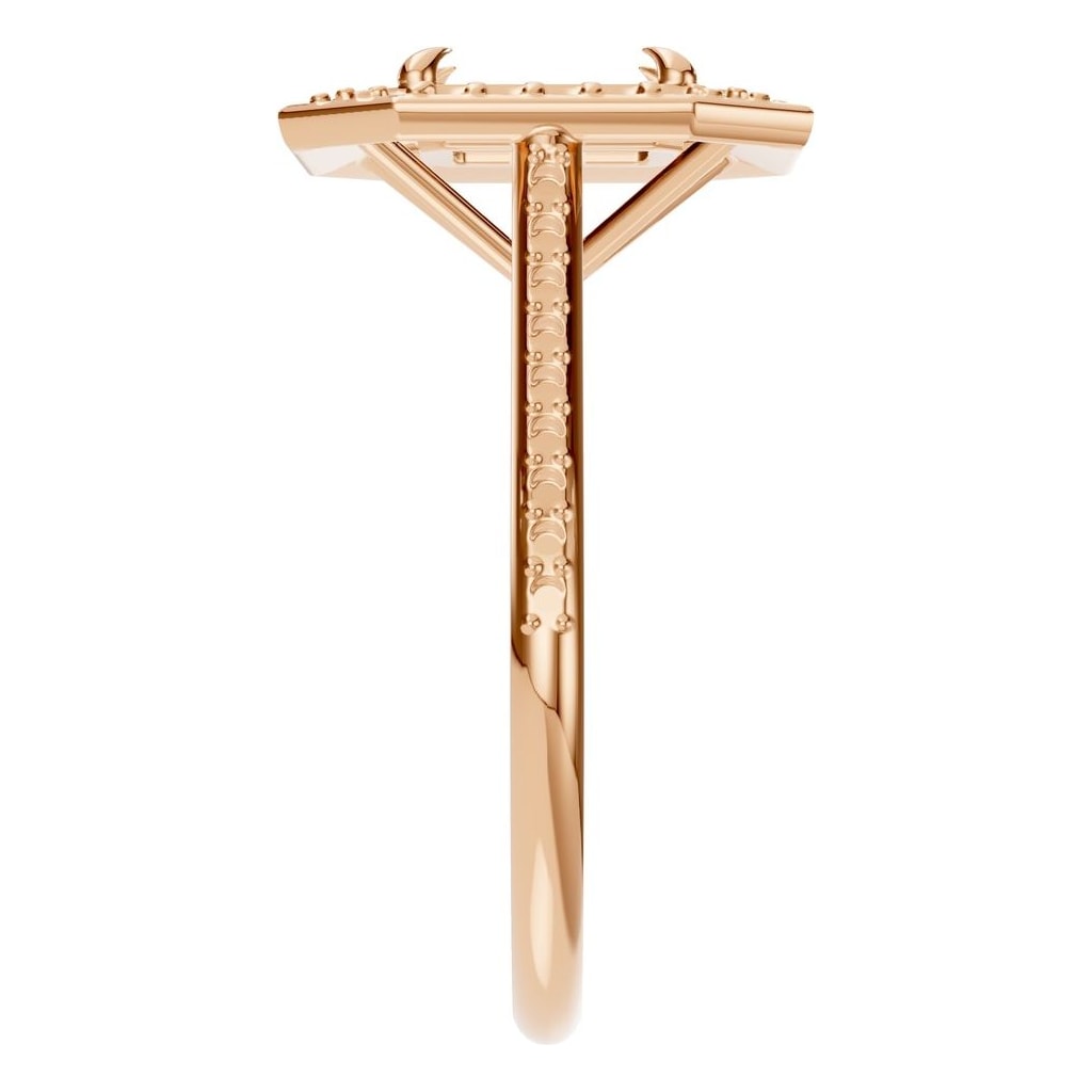 RI-0073 Rose Gold Ring UNSET - Side View