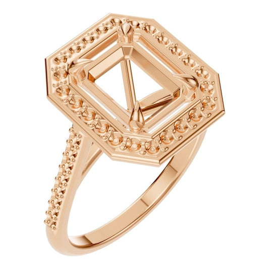 RI-0073 Rose Gold Ring UNSET - Main View