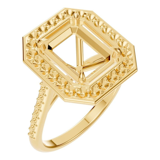 RI-0073 Yellow Gold Ring UNSET - Main View