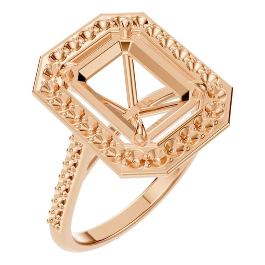 RI-0073 Rose Gold Ring UNSET - Main View