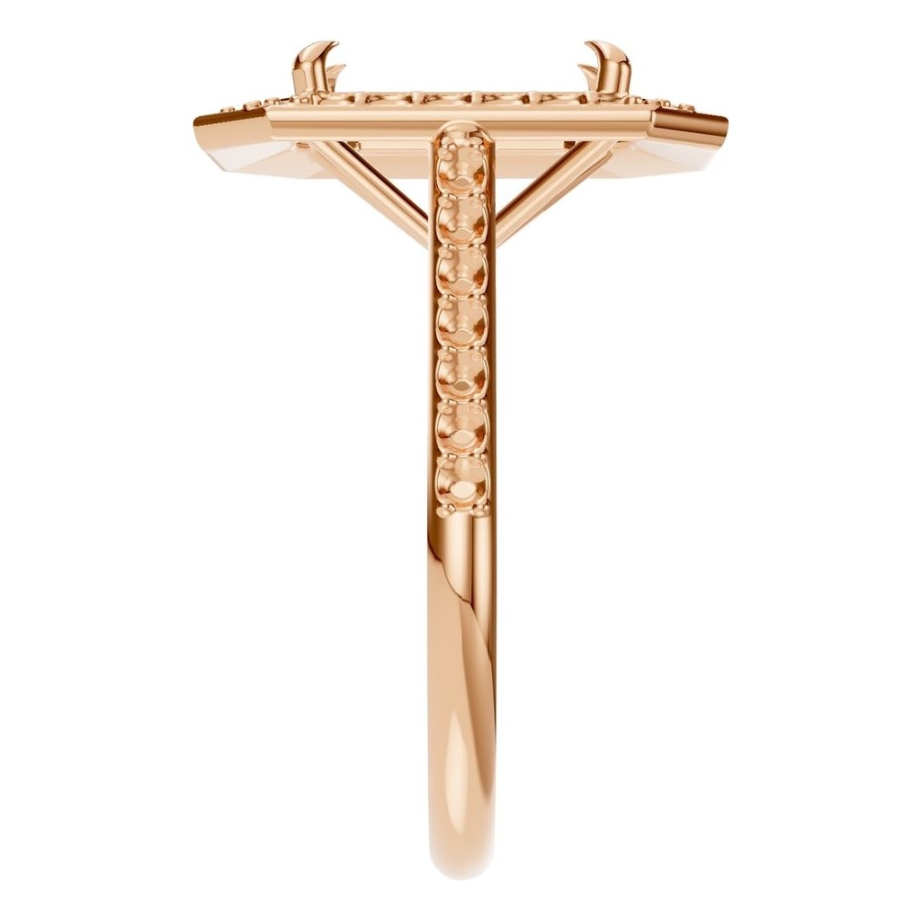 RI-0073 Rose Gold Ring UNSET - Side View