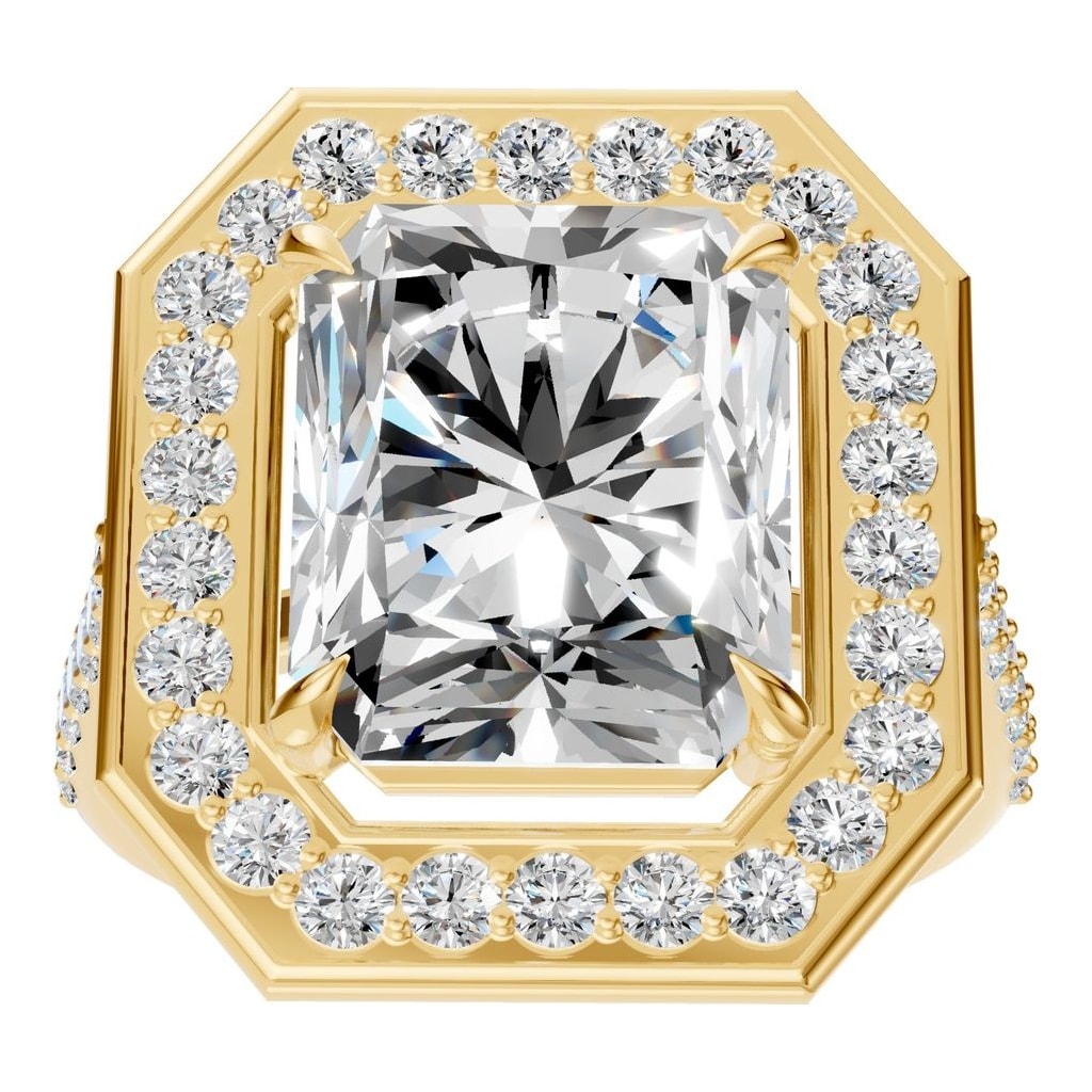 RI-0073 Yellow Gold Ring SET - Front View