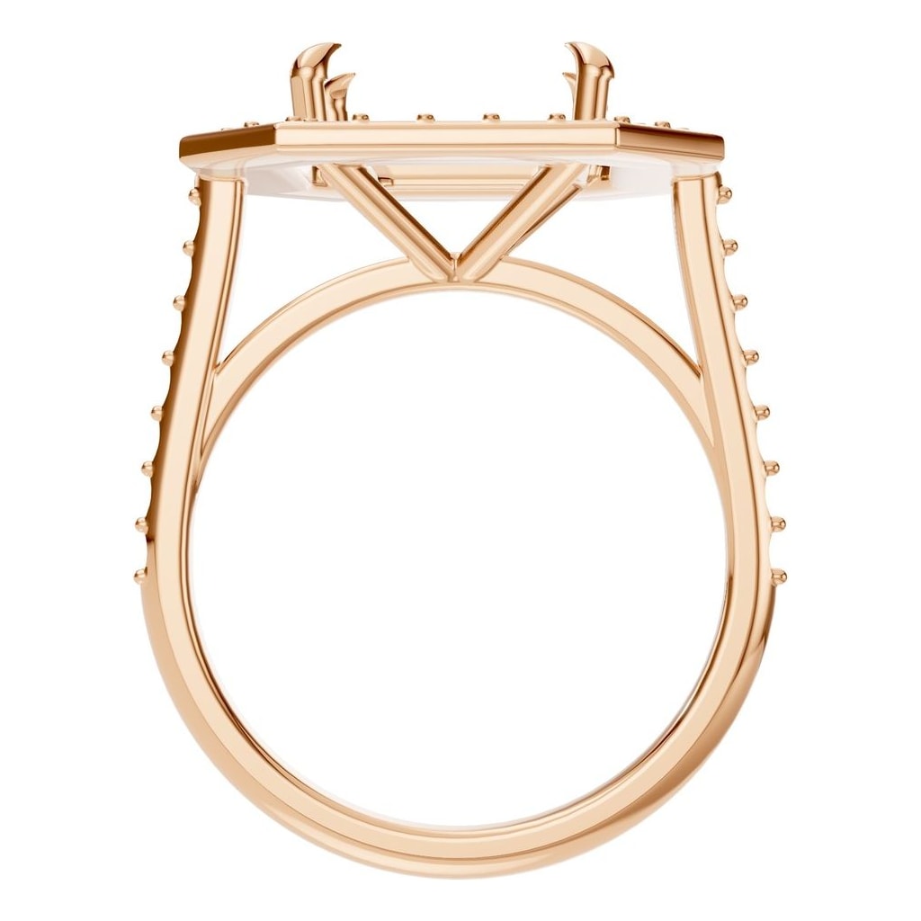 RI-0073 Rose Gold Ring UNSET - Top View