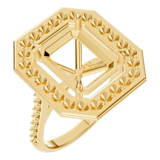RI-0073 Yellow Gold Ring UNSET - Main View