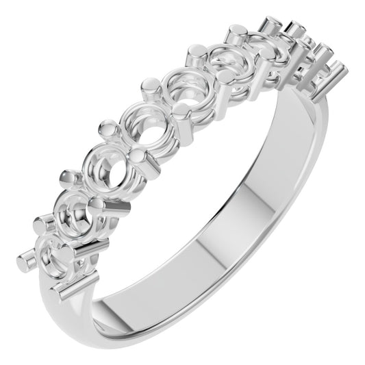 RI-0473 White Gold Ring UNSET - Main View