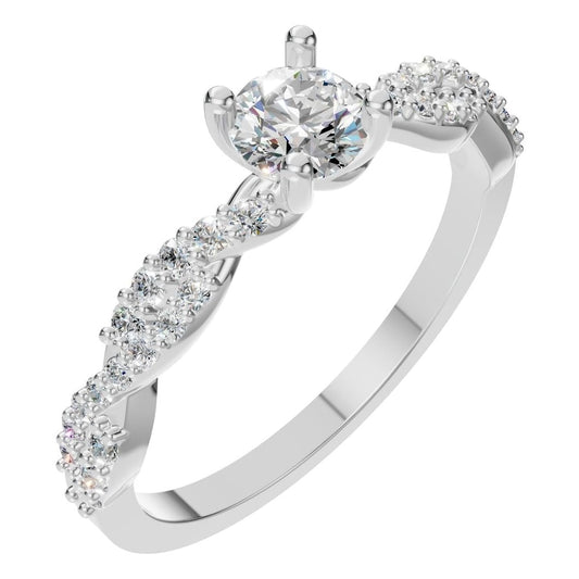 RI-0524 White Gold Ring SET - Main View