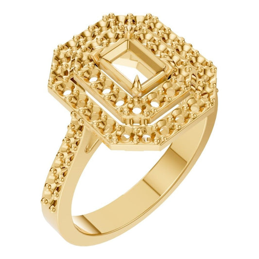 RI-1221 Yellow Gold Ring UNSET - Main View