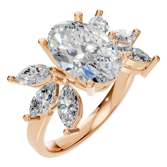RI-1524 Rose Gold Ring SET - Main View