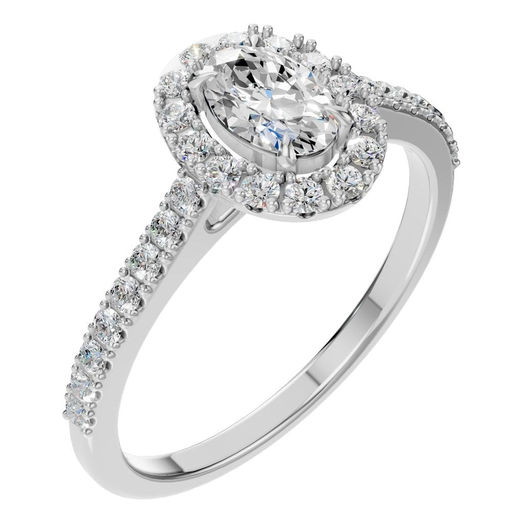 RI-1895 White Gold Ring SET - Main View