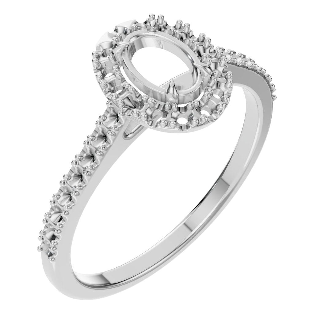 RI-1895 White Gold Ring UNSET - Main View