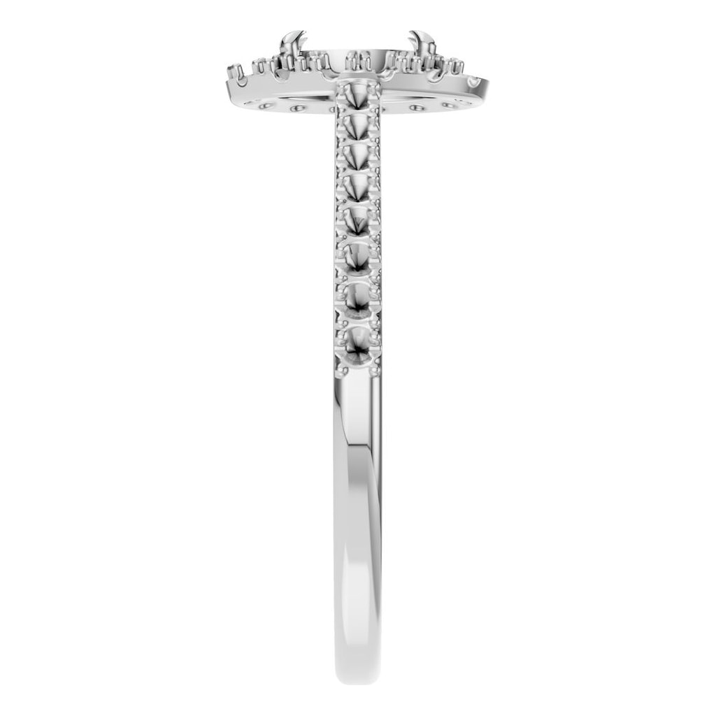 RI-1895 White Gold Ring UNSET - Side View
