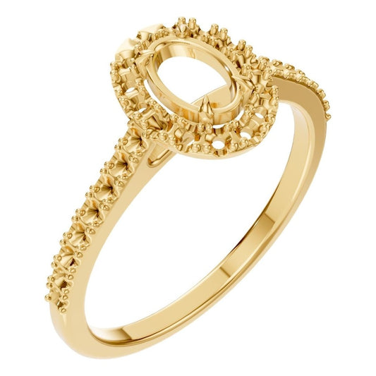 RI-1895 Yellow Gold Ring UNSET - Main View