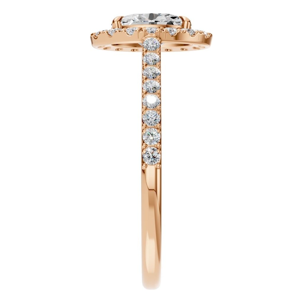 RI-1895 Rose Gold Ring SET - Side View