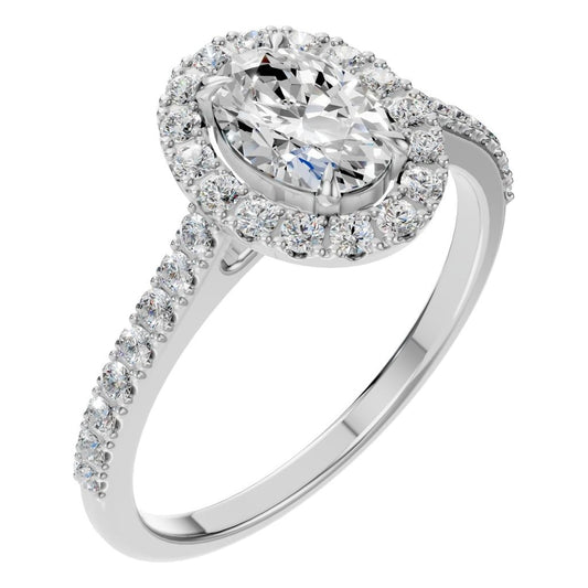 RI-1895 White Gold Ring SET - Main View