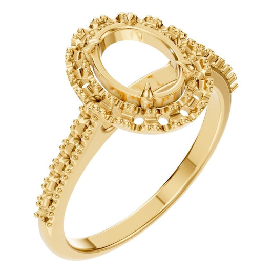 RI-1895 Yellow Gold Ring UNSET - Main View