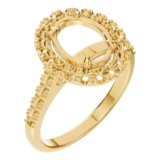 RI-1895 Yellow Gold Ring UNSET - Main View