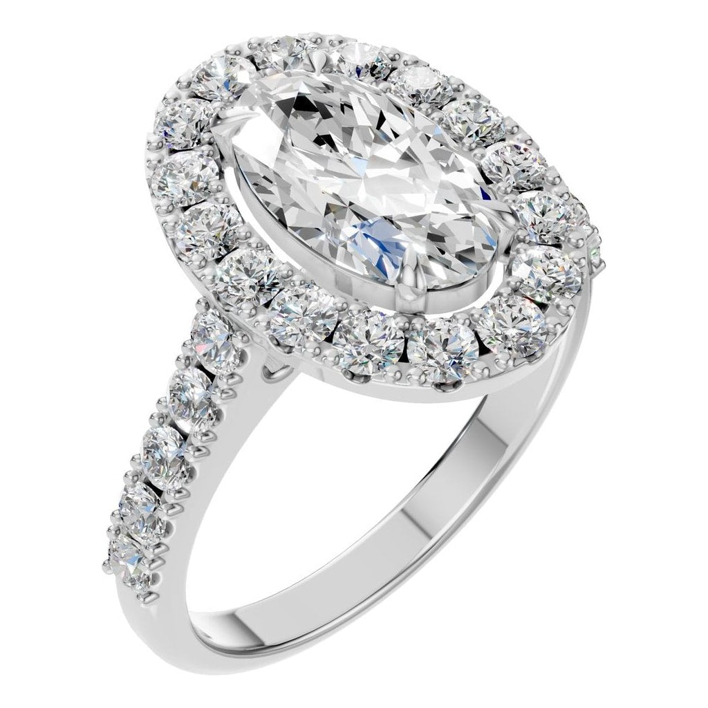 RI-1895 White Gold Ring SET - Main View