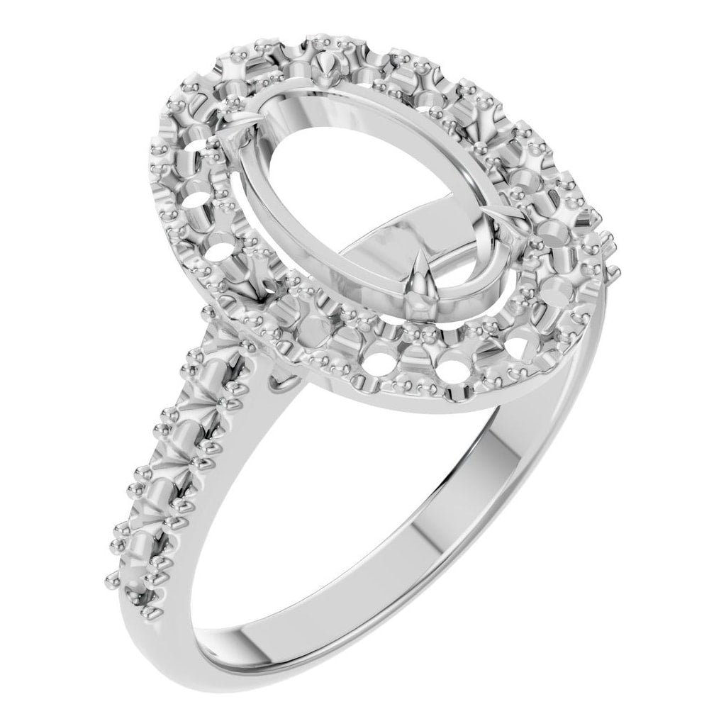 RI-1895 White Gold Ring UNSET - Main View