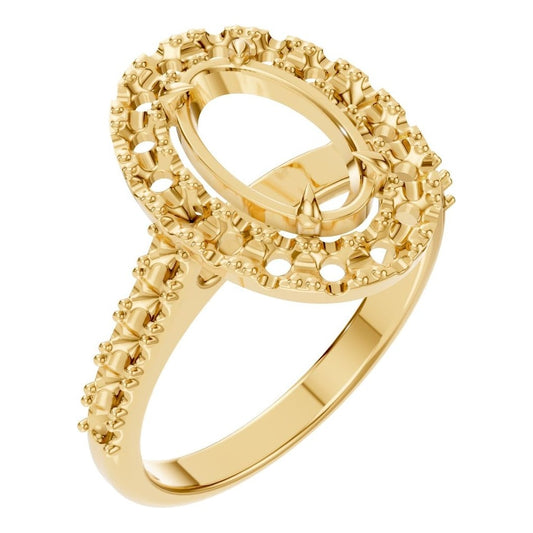 RI-1895 Yellow Gold Ring UNSET - Main View