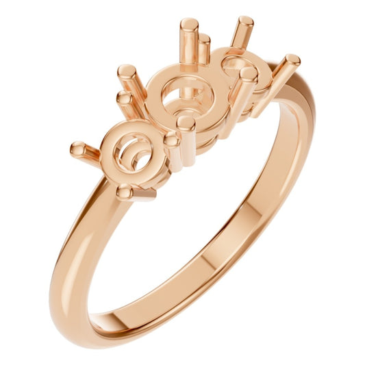 RI-2290 Rose Gold Ring UNSET - Main View