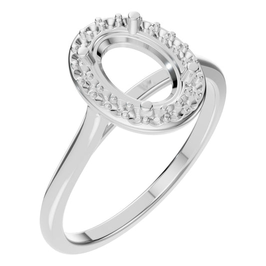 RI-2797 White Gold Ring UNSET - Main View