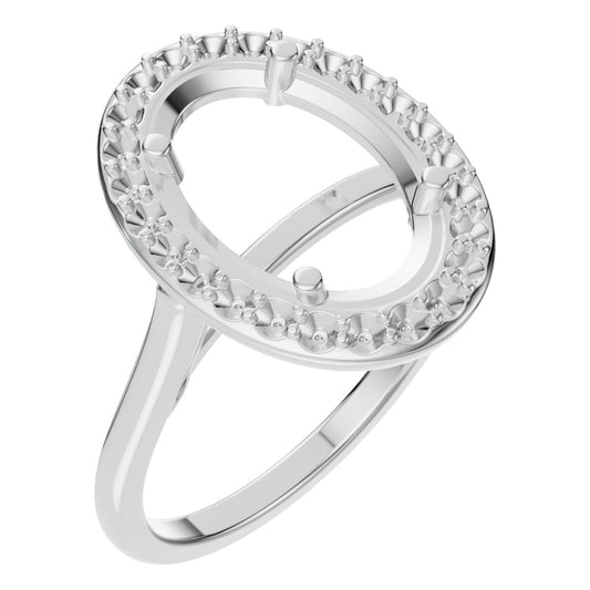 RI-2797 White Gold Ring UNSET - Main View